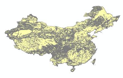 全国1比400万土壤细砂含量分布图_1980s