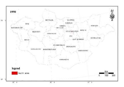 蒙古国1990年建设用地_土地覆盖30米数据