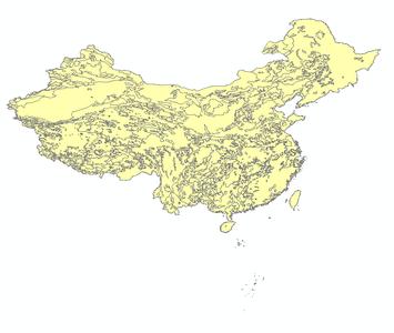 全国1比400万土壤碳酸钙含量分布图_1980s