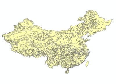 全国1比400万土壤酸碱度分布图_1980s