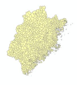 长江下游地区乡界_福建2004乡镇名数据