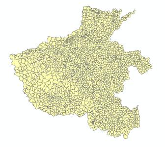 黄河中下游地区乡界_河南