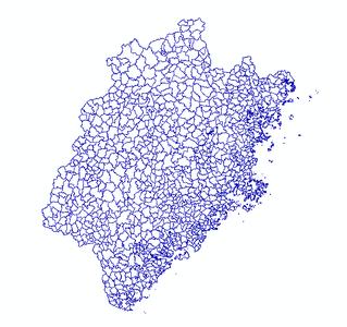 长江下游地区乡界_福建2004乡级行政境界