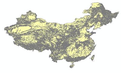 全国1比400万土壤有机碳密度分布图