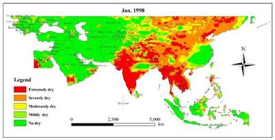 TRMM降水资料1998年_2015年干旱带时空分布特征数据