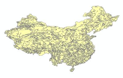 全国1比400万土壤肥力综合质量分布图-1980s