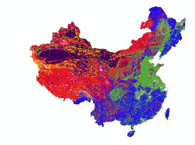2015年中国陆地生态系统类型空间分布数据