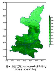 陕西省植被生长趋势的变化(1998-2005)
