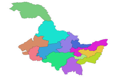 黑龙江省市级行政区划矢量数据