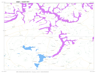 全国河、湖、沼泽湿地1：10万分幅图集(2000)