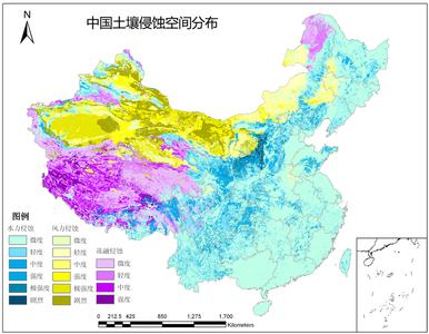 中国土壤侵蚀空间分布数据