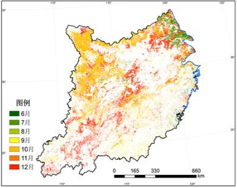 长江中下游地区冬闲田地理分布数据