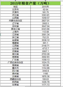 2006_2015年粮食产量数据