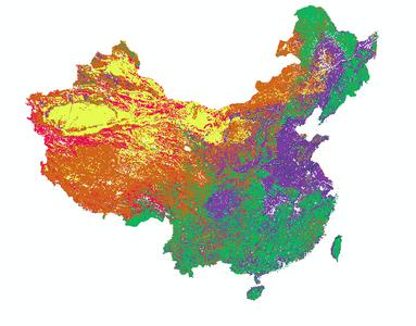 1980年代末期1990年中国陆地生态系统类型空间分布数据