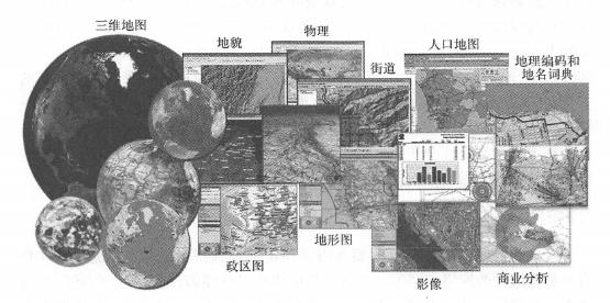 ArcGIS在线云GIS提供丰富的二维和三维地图服务以及分析服务。 (致谢:ANDAutomotive Navigation Data,Tele Atlas NorthAmerica,Inc., GeoEye,i-Cubed,美国大地测量局, 美国地质调查局 ,美国国家航空航天局和美国人口普查局)