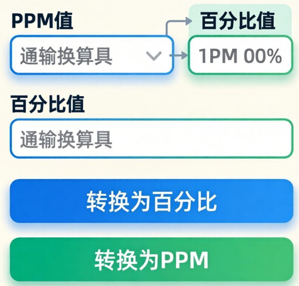 ppm和百分比在线换算工具