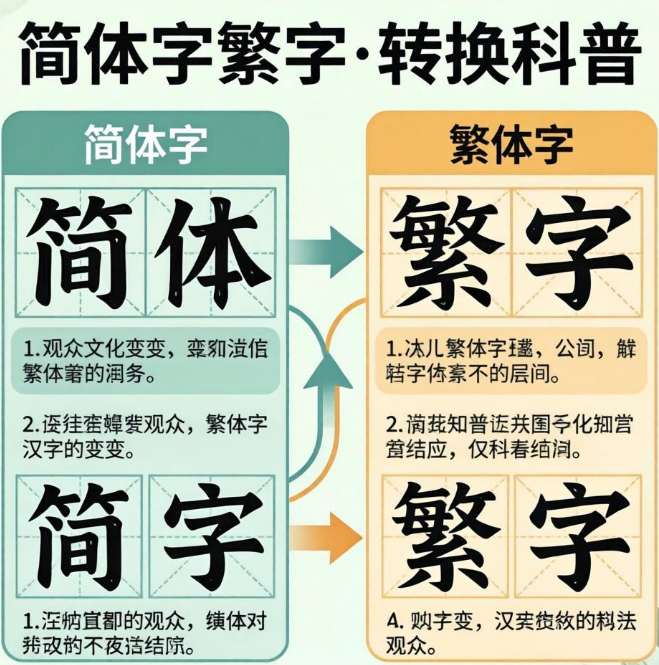 简体繁体字转换在线计算工具