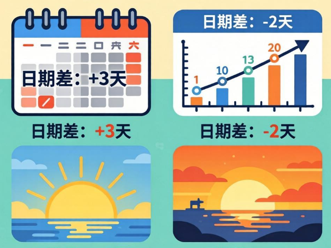 简易日期差在线计算器