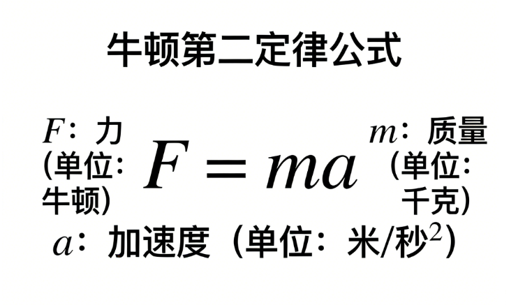 牛顿第二定律F＝MA在线计算工具，物理计算