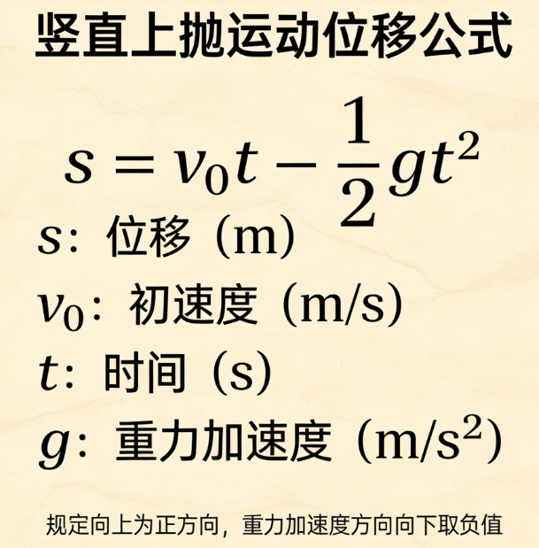 竖直上抛运动位移在线计算器