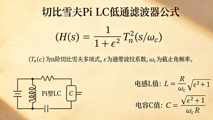 切比雪夫Pi LC低通滤波器计算器_在线计算工具