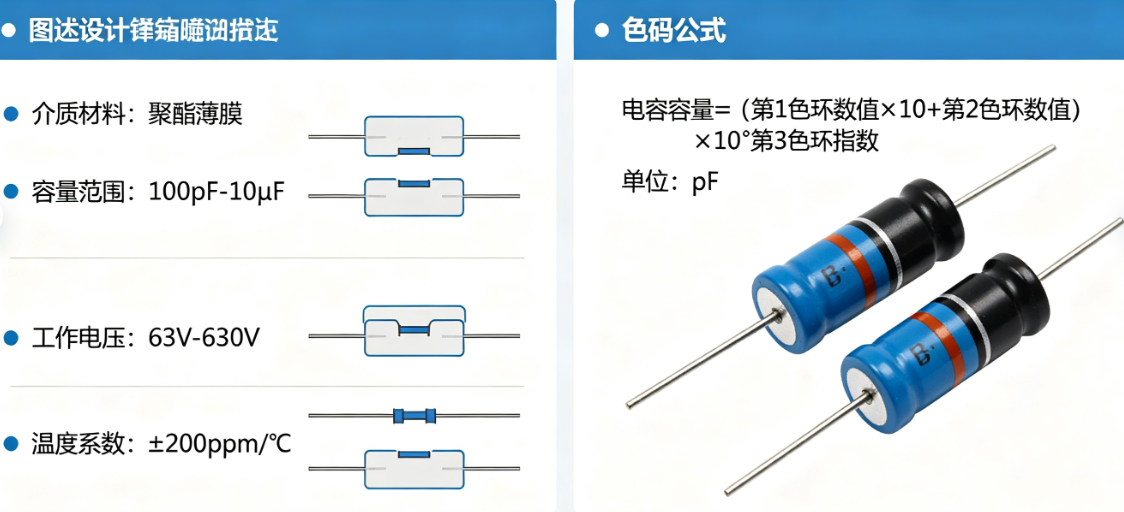 聚脂电容特点及色码在线计算器