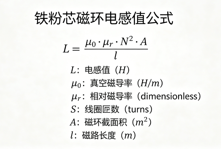 铁粉芯磁环（芯）电感值在线计算器
