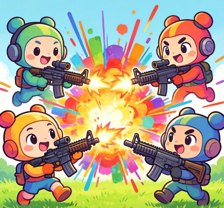 颜色爆炸射击游戏