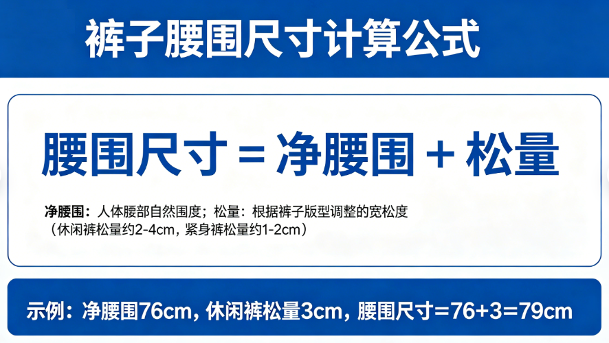 裤子腰围尺寸在线计算器