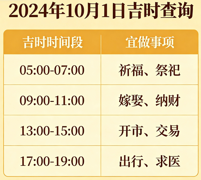 查询指定日期的吉时信息在线工具