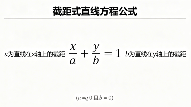 截距式直线方程在线计算器