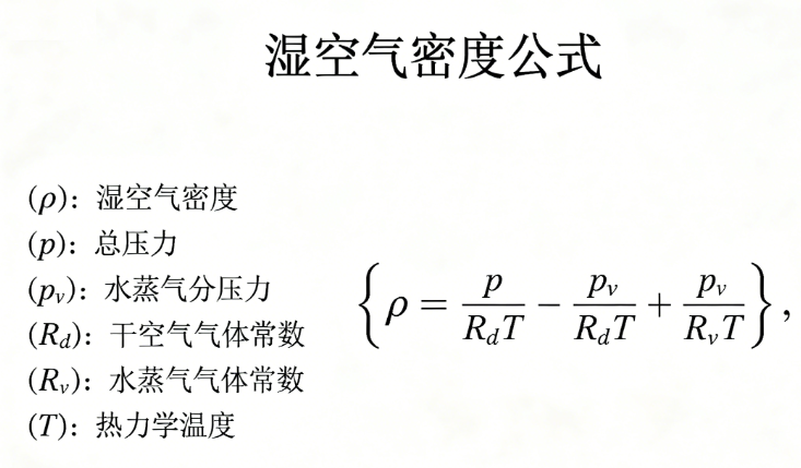 湿空气密度在线计算器