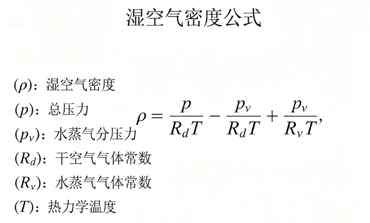 湿空气密度在线计算器，环评计算