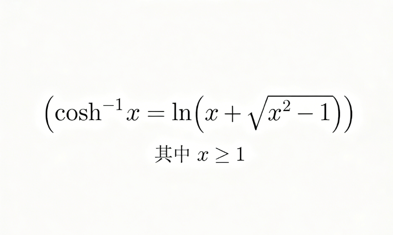 反双曲余弦在线计算