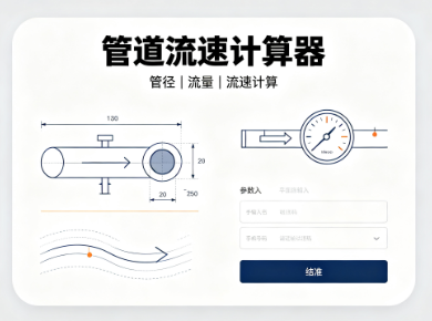 管道流速在线计算器