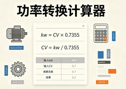 功率转换在线计算器（kW ↔ CV）