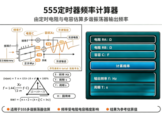 555定时器频率计算器