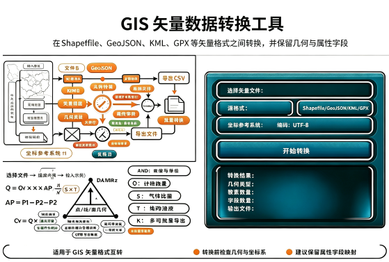 GIS 矢量数据转换工具在线计算器