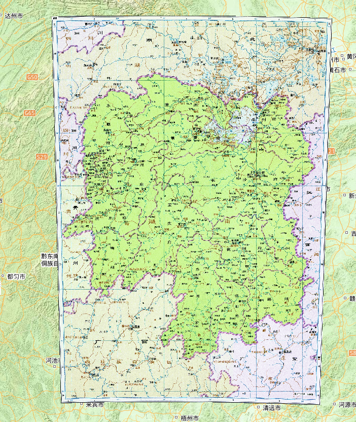 中国清朝时期湖南历史地图