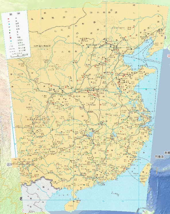 中国清代前期的商业城市与盐、铁等手工业、矿业分布及交通在线地图