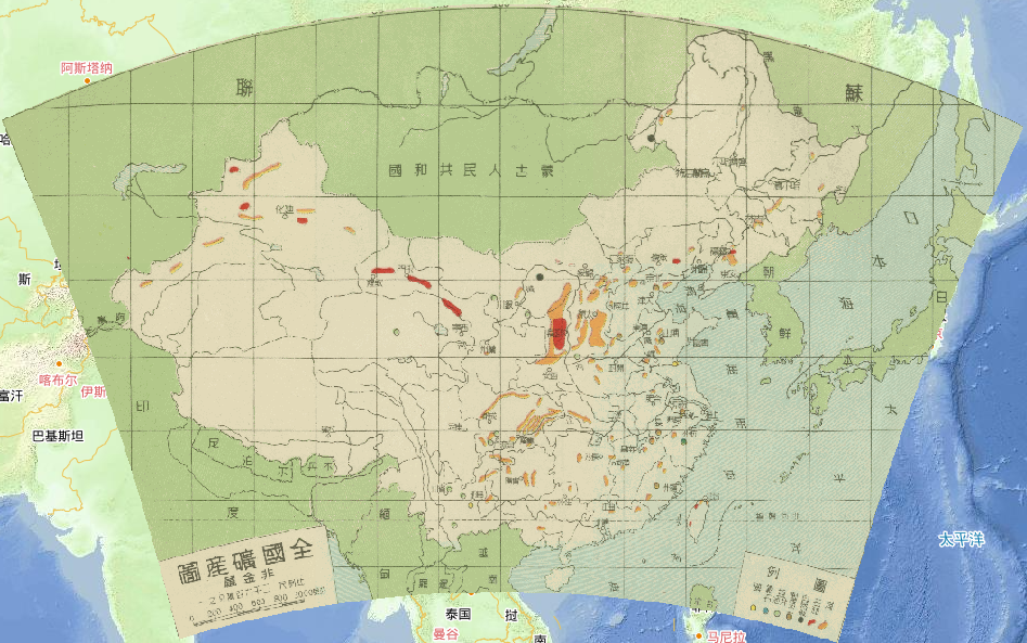 1950年中国全国非金属矿产在线地图