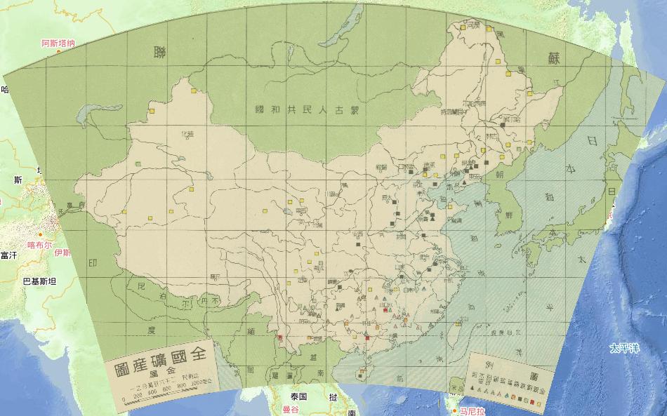 1950年中国全国金属矿产在线地图