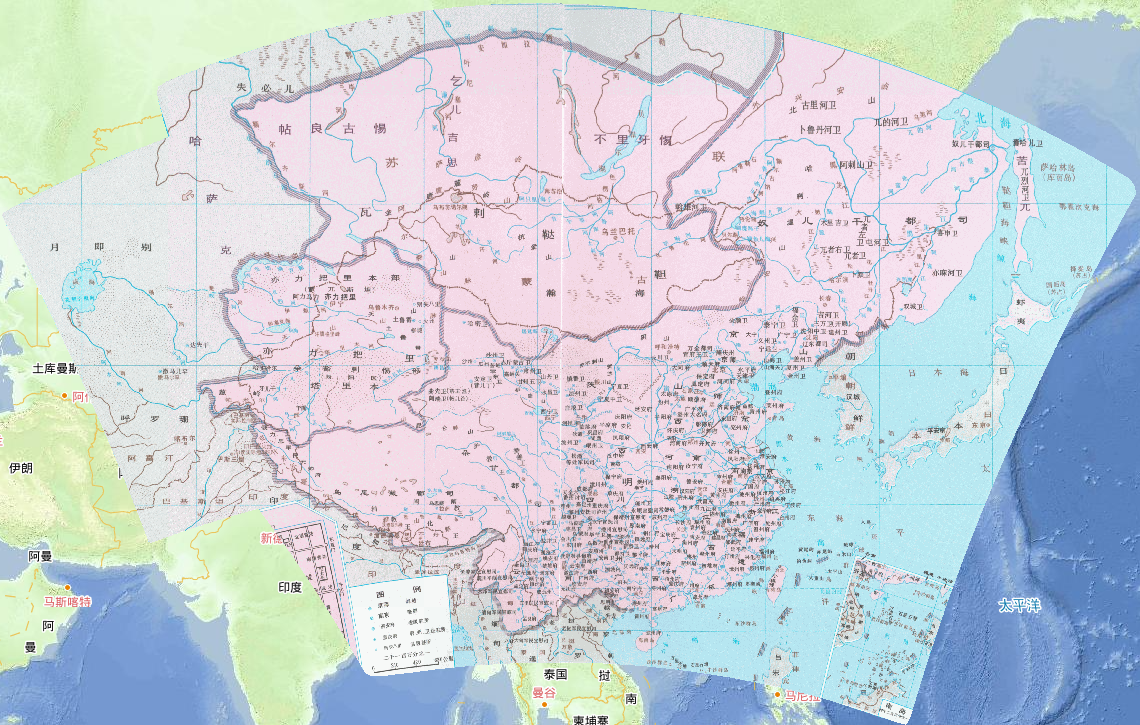 1435年中国明朝前期形势在线地图