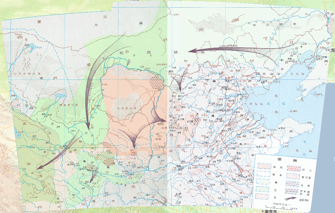 中国西晋时期北方少数民族分布与迁徙在线地图