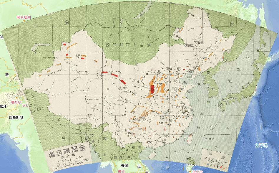 1951年中国全国非金属矿产在线地图