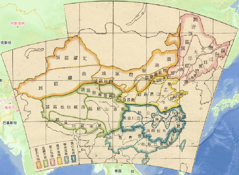 1951年中国地理区域在线地图