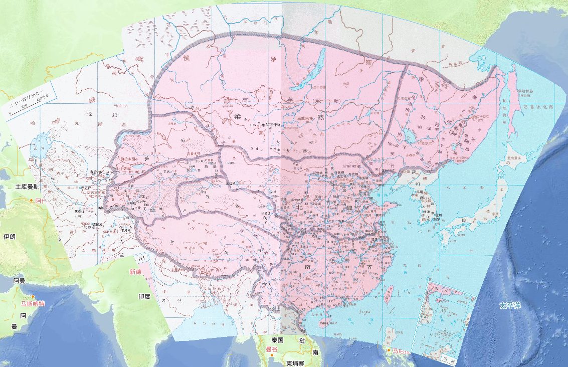 498年中国南北朝时期北魏、南齐时期形势在线历史地图