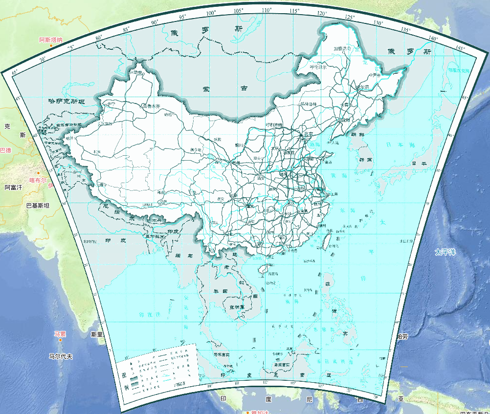 中华人民共和国公路交通版（1：3500万）在线地图
