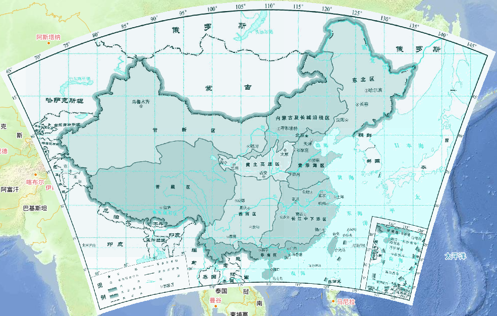 中华人民共和国在线地图（1:3500万）