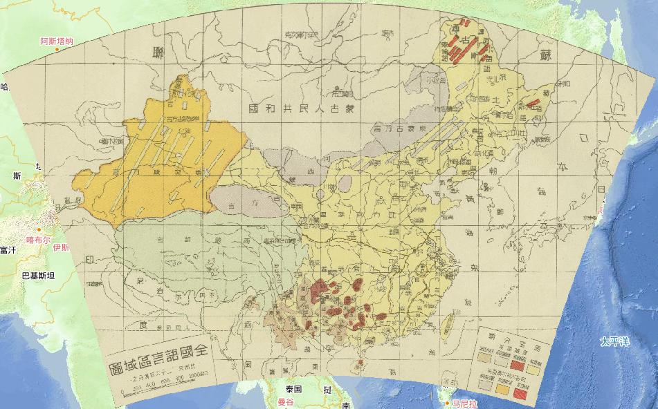 1950年中国全国语言区域在线地图